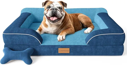 Vista 11 de CWAWZ Cama ortopédica para perros extra grandes, cama ortopédica para perros con espuma viscoelástica de gel refrescante, cama impermeable