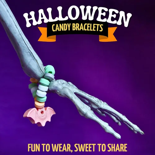 Vista 4 de Pulseras de dulces de Halloween, dulces de truco o trato, 24