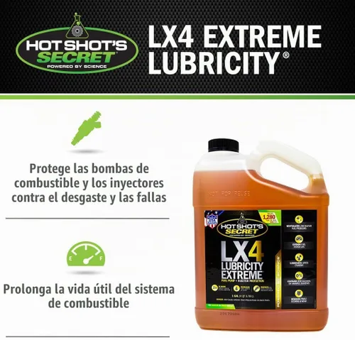 Vista 3 de Hot Shot's Secret Aditivo de combustible extremo de lubricidad LX4, 1 galón