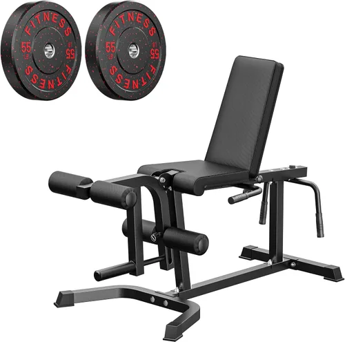 Vista 13 de PAPABABE Leg Extension and Curl Machine, Adjustable Leg Machine, Seated Leg Extension and Lying Leg Curl Machine, Lower Body Workout Equipment for