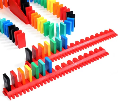 Vista 5 de Bulk Dominoes Pro-Domino Kit Juego de dominó, juguetes pequeños STEM STEAM, juegos familiares para niños, juguetes y juegos para niños