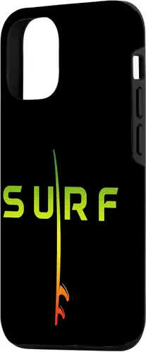 Vista 2 de Funda retro retro para iPhone 14 Surf Board Surfing Beach