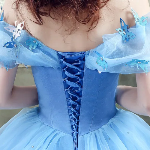 Vista 6 de Datangep - Vestido largo de quinceañera con tiras plisadas para mujer