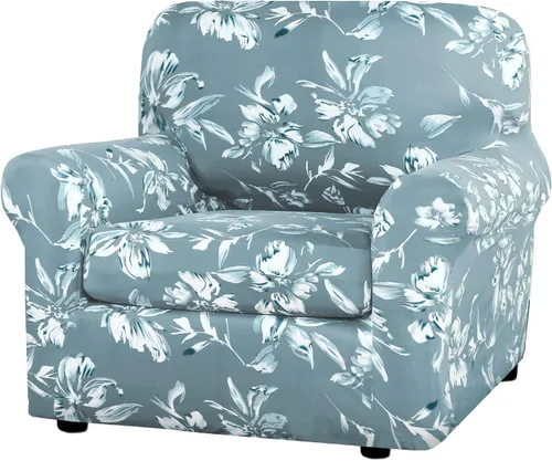 Vista 16 de H.VERSAILTEX Fundas de sofá superelásticas de 2 piezas para fundas de sillón, fundas de silla de sala de estar, con estilo moderno suave y grueso