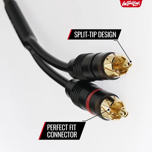Vista 3 de Install Link Cable de audio RCA para subwoofer o cable estéreo, 2 canales, 12 pies
