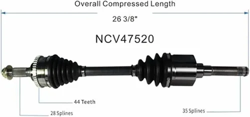 Vista 4 de 1 unids lado del conductor delantero CV eje conjunto CV eje para Ford Probe Auto Trans 1994-1997 para Mazda 626 1996 2000 2002 para Mazda 626 Auto