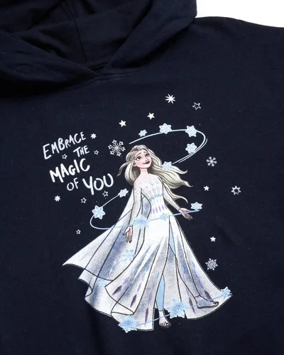 Vista 4 de Disney Sudadera de princesa para niñas Frozen Elsa Anna Cenicienta Belle Moana sudadera con capucha 2T-7