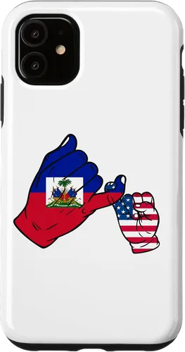 Vista 6 de iPhone XR Parent and child Haiti USA family Case
