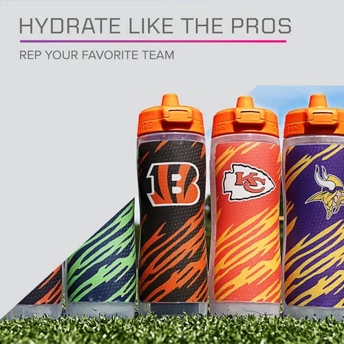 Vista 2 de Gatorade Gx NFL - Botellas antideslizantes para apretar, 30 onzas líquidas, sistema de hidratación Gx