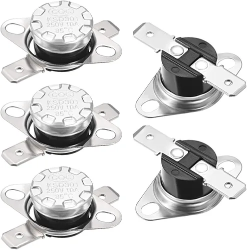 Vista 20 de uxcell KSD301 Termostato 104.0 °F/104°F 10A Normalmente Abierto N.O Ajuste Snap Disc Interruptor de Temperatura 2pcs, Material de Baquelita