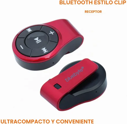 Vista 3 de Receptor Bluetooth para auriculares, auriculares, altavoz o audio de coche, con micrófono para llamadas manos libres y música.