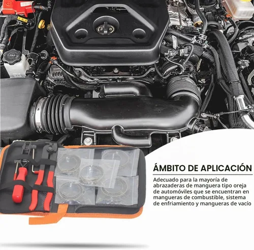 Vista 6 de Juego de alicates de abrazadera de arranque CV con 10 bandas tipo oreja para eje auto y ATV CV axle boot crimping tool with 10 bands, precise