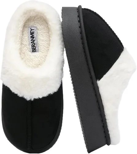 Vista 9 de Pantuflas mullidas de suela gruesa para mujeres y hombres – Zapatos cómodos de plataforma con suela antideslizante, pantuflas de tobillo corto