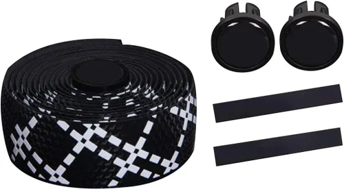 Vista 12 de 2 rollos de cintas de manillar de bicicleta de gel de sílice con tapones de barra para bicicleta de carretera montaña ciclismo Negro Azul