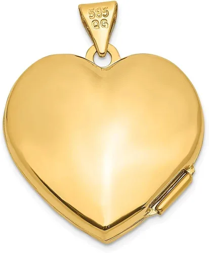 Vista 3 de Finejewelers - Collar con colgante de corazón de 14 quilates cadena de 177in incluida