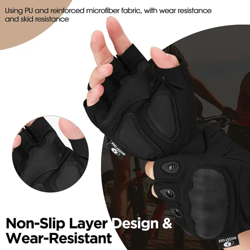 Vista 4 de Mossy Oak Fingerless Motorcycle Gloves for Men