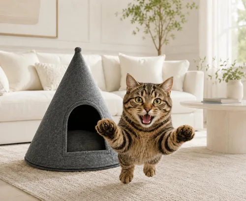 Vista 9 de Camas para gatos de interior y perros pequeños, cama mullida