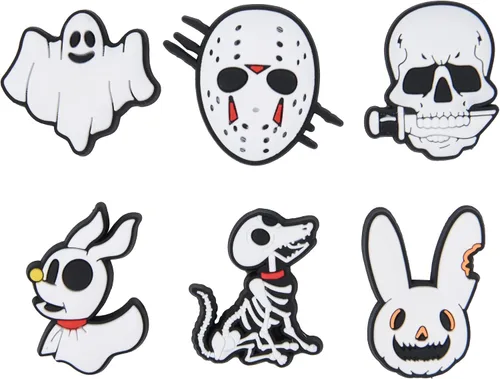 Vista 5 de XQNB Dijes de PVC para zapatos, película de terror, accesorios de decoración de zapatos de Halloween, accesorios para niños, niñas, niños y adultos