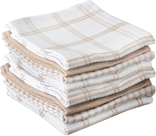 Vista 14 de T-Fal Paños de cocina de gofres de alta calidad: altamente absorbentes, súper suaves de larga duración, 100% algodón, 12 x 13 pulgadas, toalla plana