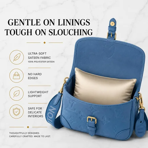 Vista 3 de Almohadillas de inserción para bolso de mano - Rellenos acolchados personalizados para dar forma y mantener bolsos pequeños a grandes Negro