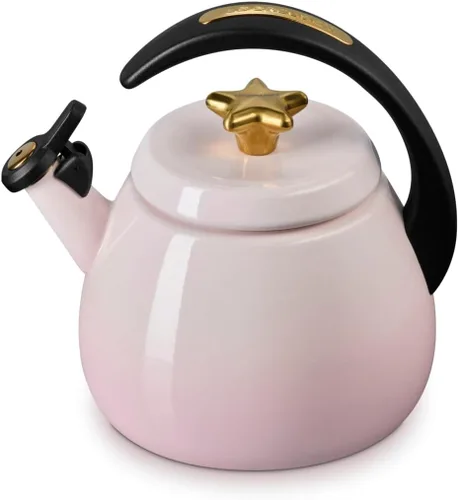 Vista 10 de Le Creuset - Tetera de cloche esmaltada en acero, 2.2 cuartos de galón, Cerise