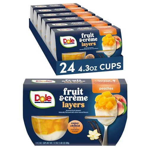 Vista 9 de Dole - Parfait de manzanas y crema bajo en grasa, 4 oz, 24 tazas en total, sin gluten ni lácteos, refrigerios a granel para niños y adultos