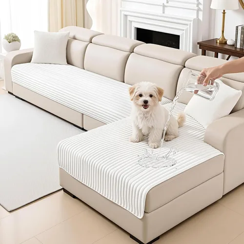 Vista 13 de MYSKY HOME Fundas de sofá para sofá seccional, funda de sofá en forma de L, fundas de sofá 100% impermeables para perros, funda de sofá modular