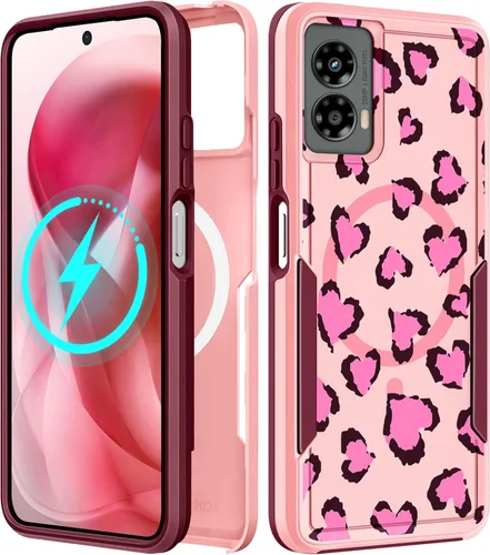 Vista 61 de Funda para Moto G 5G 2024 – Compatible con MagSafe para mujeres y niñas, bonita funda protectora magnética para teléfono, diseño femenino Kawaii