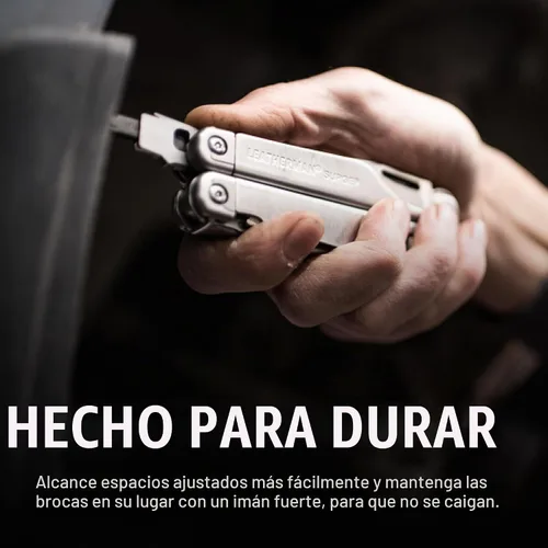 Vista 5 de LEATHERMAN, accesorio adicional para herramientas múltiples, extensor de desarmador de brocas, plateado Extiende el alcance de tornillos empotrados