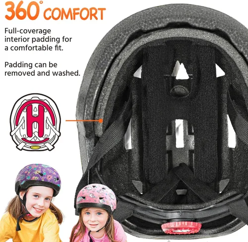 Vista 4 de MOUNTALK - Casco de bicicleta para niños/bebés, para niños de 1/2/3/4/5/6/7/8 años, cascos para niños de 5-8/8-14 años, cascos de patineta