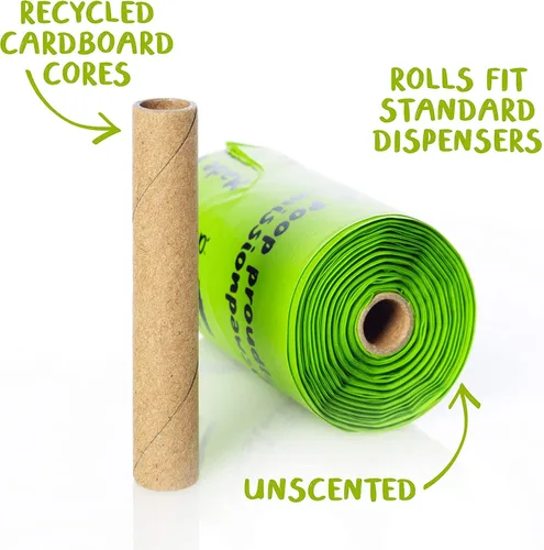 Vista 4 de Planet Poop Bolsas biodegradables para excrementos de perro, 180 unidades, a base de plantas, sin OMG, a prueba de fugas, compostables, sin
