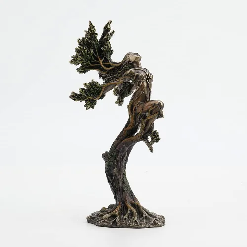 Vista 4 de Veronese Design 9 7/8 pulgadas de alto, estatua de resina bronceada fundida en frío, estatua coleccionable de fantasía para el hogar, naturaleza