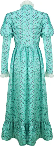 Vista 3 de LILLIWEEN Regan MacNei - Disfraz de exorcista de película de terror para Halloween, cosplay, camisones florales, ropa de dormir para mujer