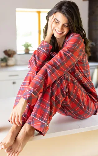Vista 8 de PajamaGram - Pijamas de invierno para mujer - Pijamas de franela para mujer