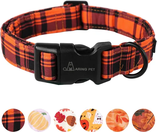 Vista 22 de Aring Pet Collar de algodón, ligero y ajustable, con hebilla de liberación rápida para perros pequeños, medianos y grandes, para cachorros, rosa