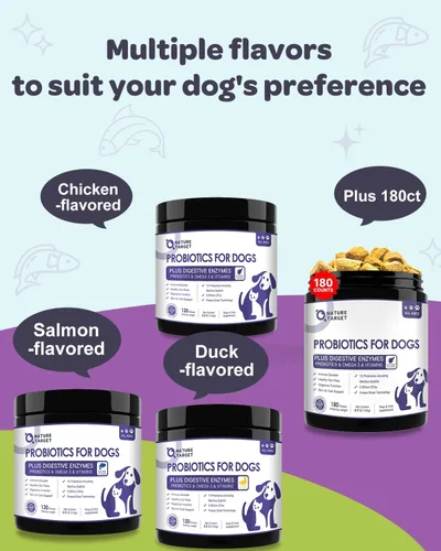 Vista 12 de NATURE TARGET Probióticos para perros, sabor a salmón, 120