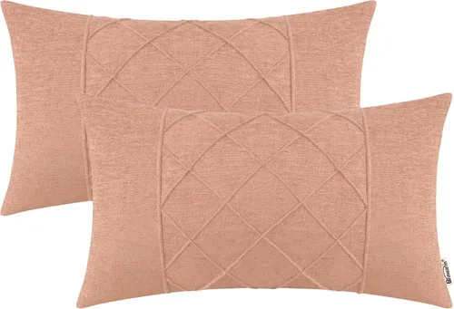 Vista 72 de BRAWARM Fundas de almohada 40x40 cm - Paquete de 2 fundas de almohada de chenilla negra, fundas de almohada de chenilla suave teñida sólida
