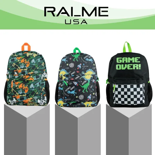 Vista 8 de RALME Mochila para niños, 16 pulgadas, Multi, Camo Gaming