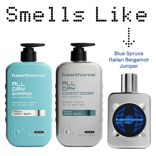 Vista 7 de Hawthorne Juego de champú y acondicionador para hombre todo el día. Champú y acondicionador sin sulfato con aceite de aguacate puro y aloe para un
