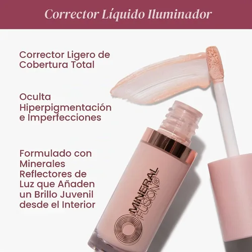 Vista 3 de Mineral Fusion, Corrector líquido iluminador, 0.2 onzas líquidas Brightening