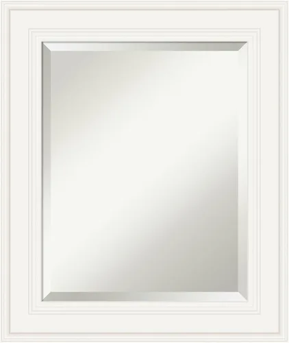 Vista 10 de Amanti Art - Espejo de baño blanco para sobre lavabo, espejo de tocador rectangular blanco de 35x45 para gabinete, marco moderno extragrande, se