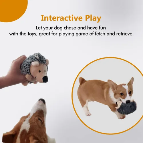 Vista 5 de CPYOSN Juguetes Chirriantes para Perros, Juguetes de Peluche Rellenos Crujientes Duraderos para Masticar para Perros, para la Dentición
