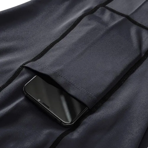 Vista 4 de ZENGVEE Pantalones cortos de compresión para hombre, paquete de 3 con bolsillo, pantalones cortos para correr, gimnasio, natación, yoga, escalada