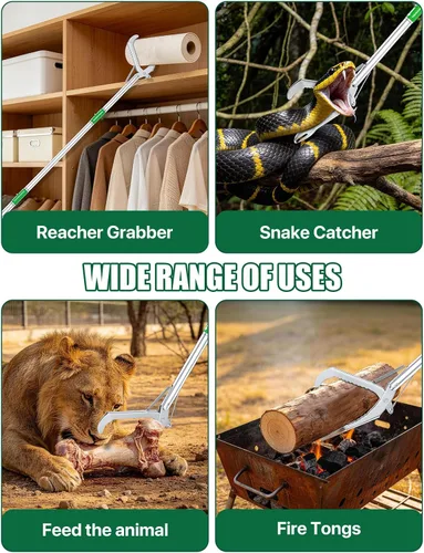 Vista 7 de Grabber Reacher Tool, 50" Foldable Extra Long Snake Grabber