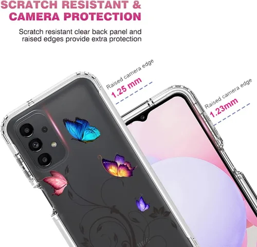 Vista 2 de Funda para Samsung Galaxy A13 4G/A13 LTE 4G SM-A135F con protector de pantalla de vidrio templado, cuerpo completo transparente con protección