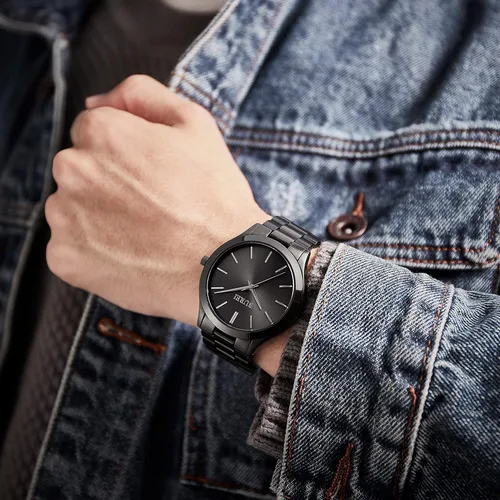 Vista 4 de BUREI Men Watches Gifts for Men Fashion Stainless Steel Analog Quartz Waterproof Watches for Mens