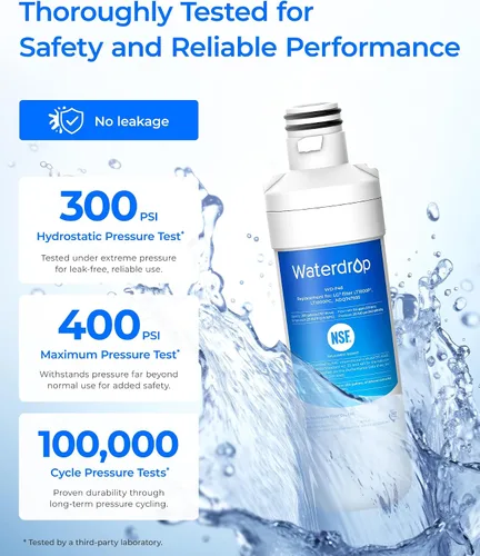 Vista 6 de Waterdrop LT1000PC ADQ747935 MDJ64844601 Filtro de agua para refrigerador, reemplazo para LG® LT1000P®, ADQ74793501, ADQ74793502, 46-9980, 9980