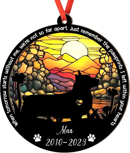 Vista 30 de Adorno personalizado para atrapasoles de sabueso afgano, adorno de Navidad de sabueso afgano – Regalo para perro amante, sabueso afgano