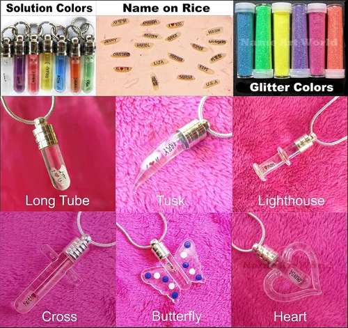Vista 8 de Nombre personalizado en joyas de arroz