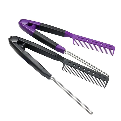 Vista 3 de Peine para enderezar el cabello para el hogar, peine para alisar el cabello, peine rápido para las mujeres